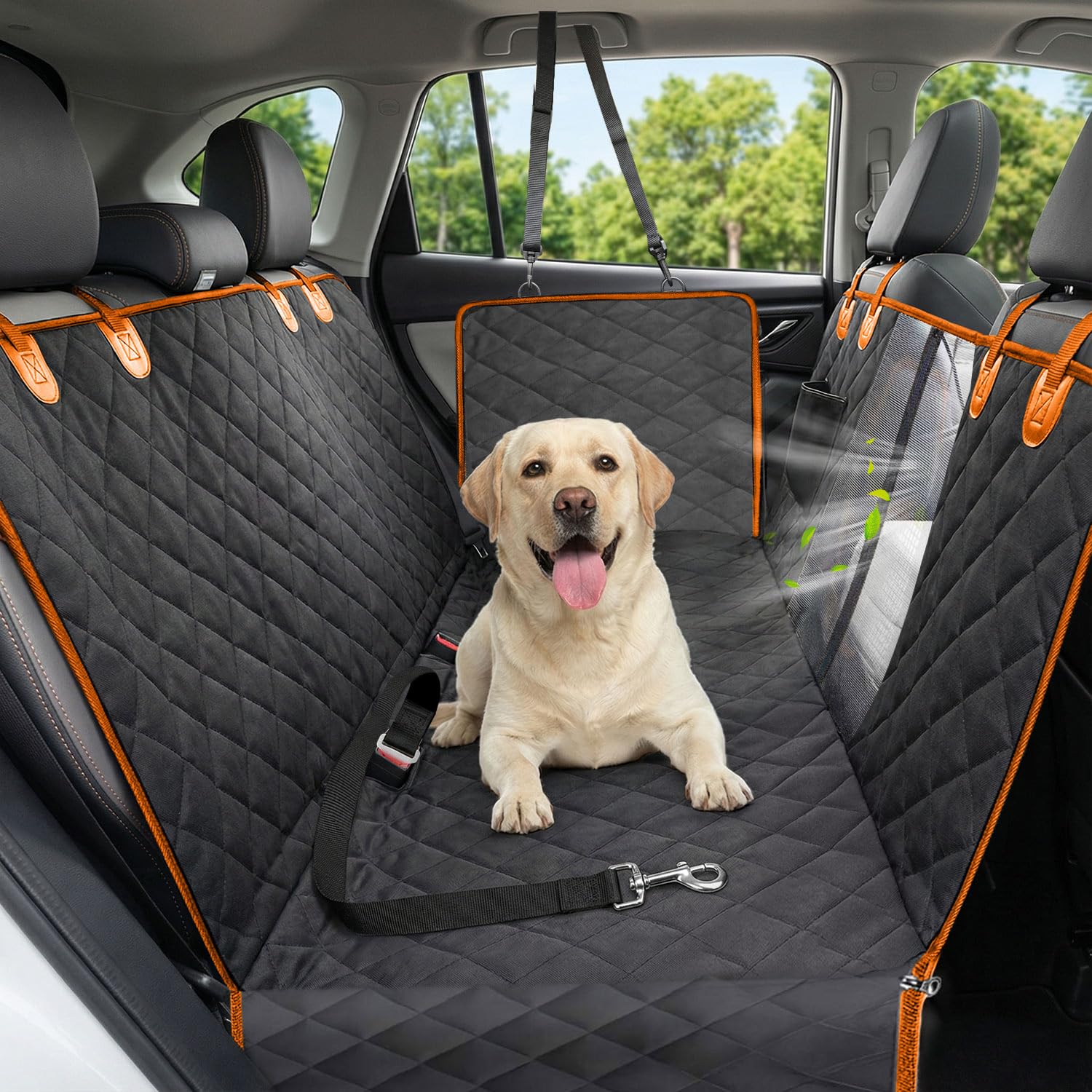 Victoper dog seat cover Waterproof 600D Oxford protects upholstery from spills.