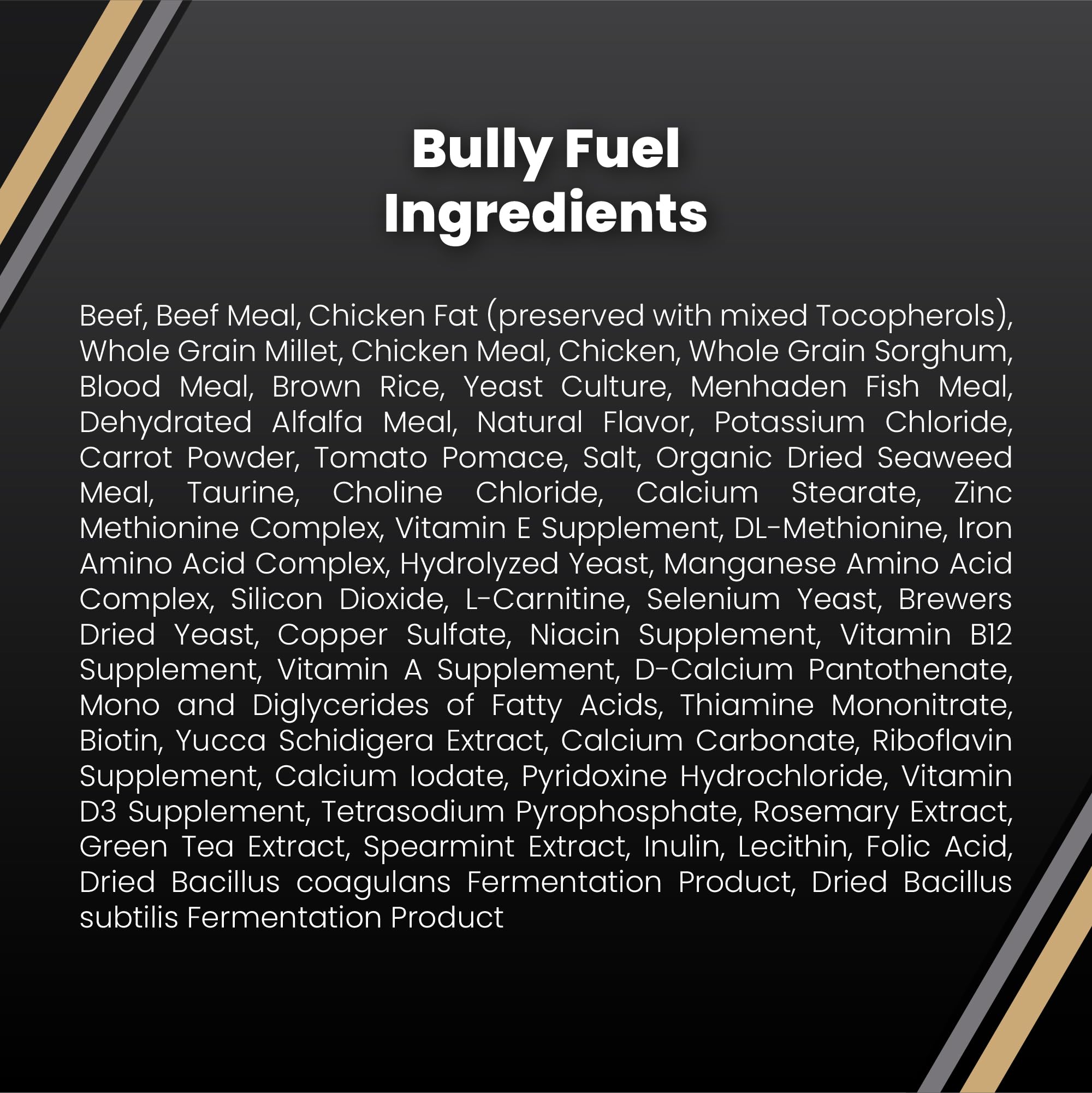 VICTOR Bully Fuel corn-wheat-soy-free formula for sensitive dogs.