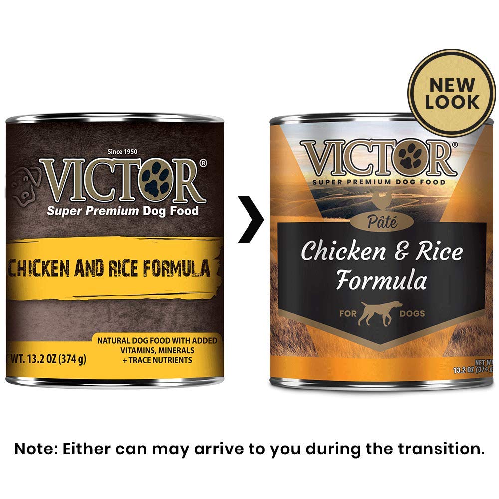 Victor chicken and rice pâté texture close-up, smooth and appetizing.