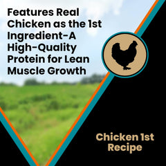 VICTOR Classic Hi-Pro Plus Large Breed Puppy ingredients close-up, gluten-free ancient grains and prebiotics