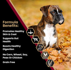 VICTOR lamb meal grain free kibble close-up for lean muscle and steady energy.