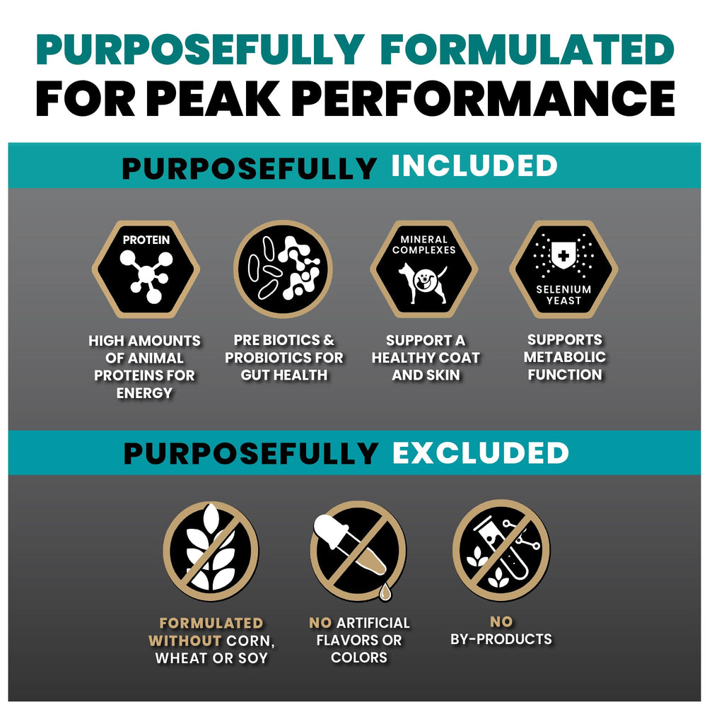 VICTOR Hi-Pro Plus packaging shows suitability for pregnant or nursing dogs.