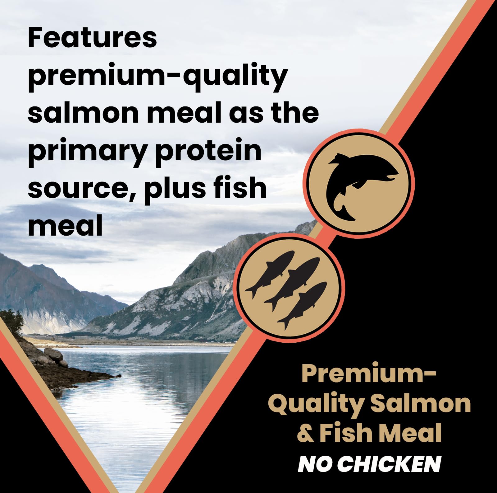 VICTOR ingredients card shows gluten-free grains and taurine.