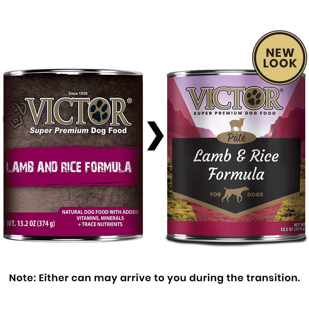 VICTOR Lamb and Brown Rice Pate closeup showcases rich texture suitable for picky eaters.