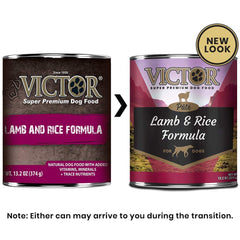 VICTOR Lamb and Brown Rice Pate closeup showcases rich texture suitable for picky eaters.