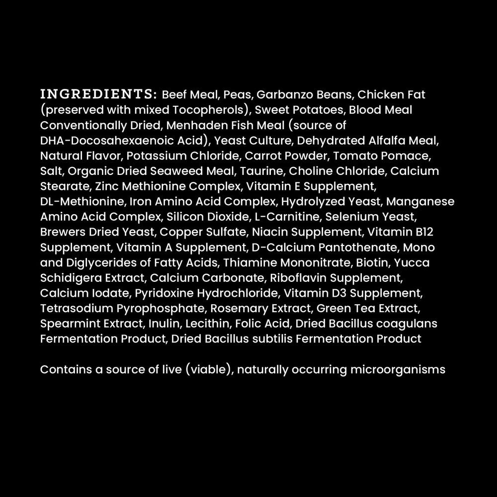 VICTOR ingredients sourced from local farms within a day’s drive of the facility.