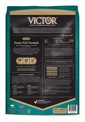 VICTOR Ocean Fish salmon piece highlights premium salmon for coat health