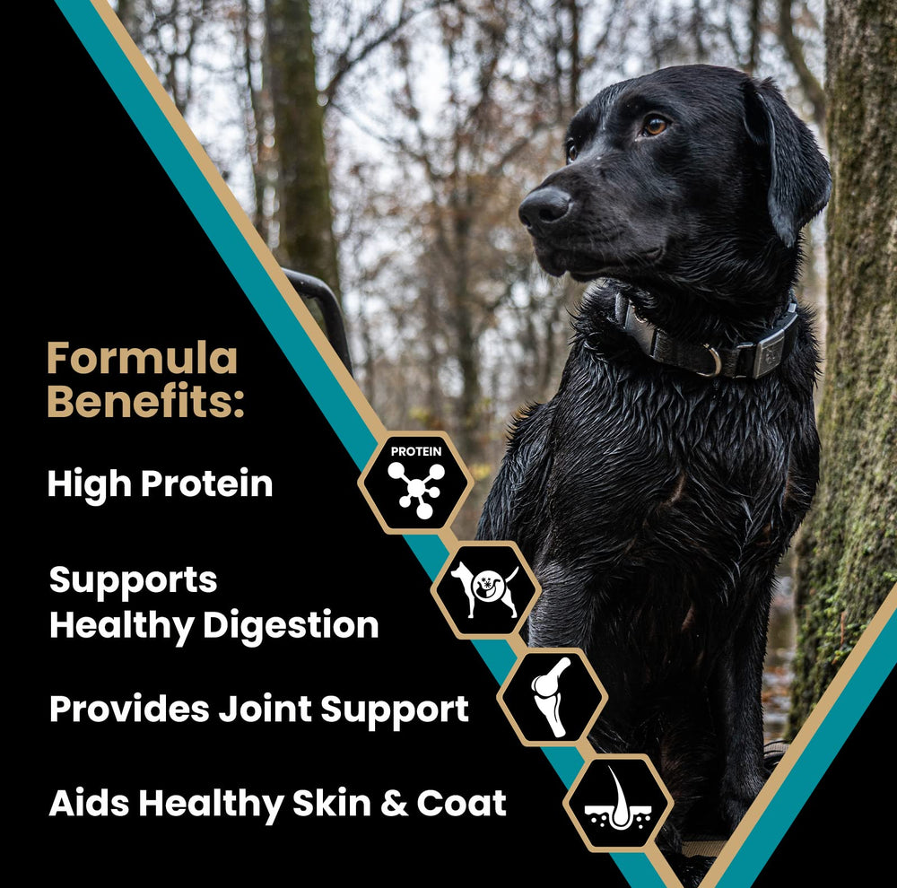 Close-up of MAX-5 PRO kibble texture for an athletic diet.