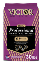 VICTOR Super Premium dog food bag front showing protein-rich blend for active dogs