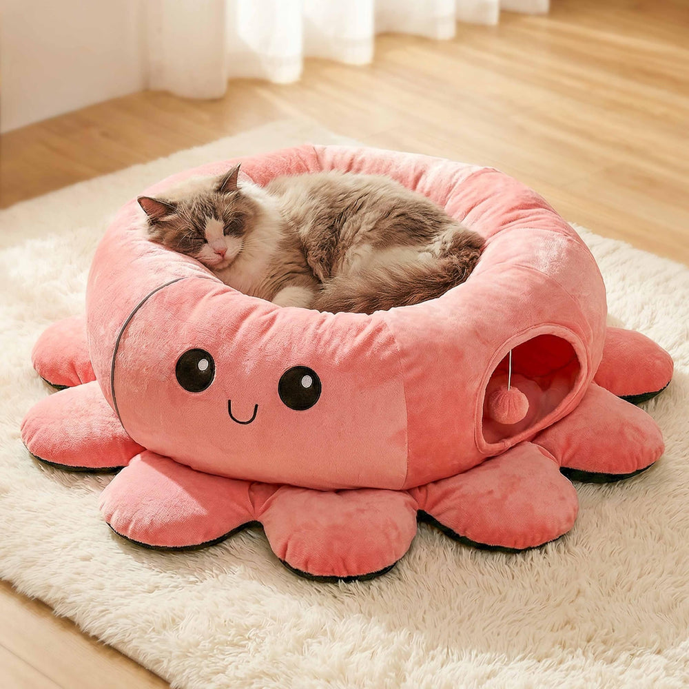 Viefin cat tunnel bed foldable design for easy storage
