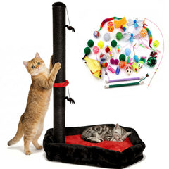 VIEFIN Gothic cat scratching post main view, durable sisal texture for indoor use