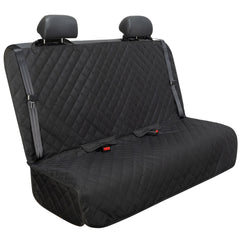 VIEWPETS bench seat cover waterproof protects upholstery from spills, fur, and mud.