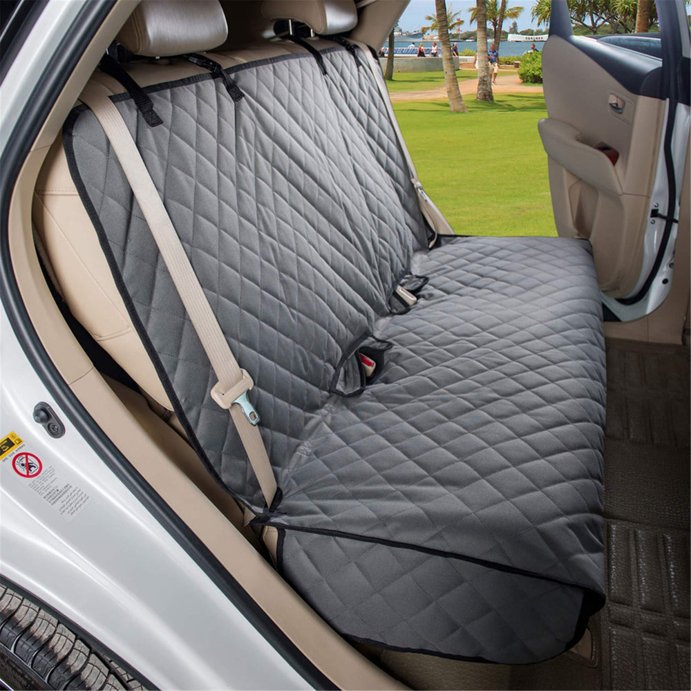 VIEWPETS waterproof dog seat cover material keeps upholstery dry during muddy or rainy trips