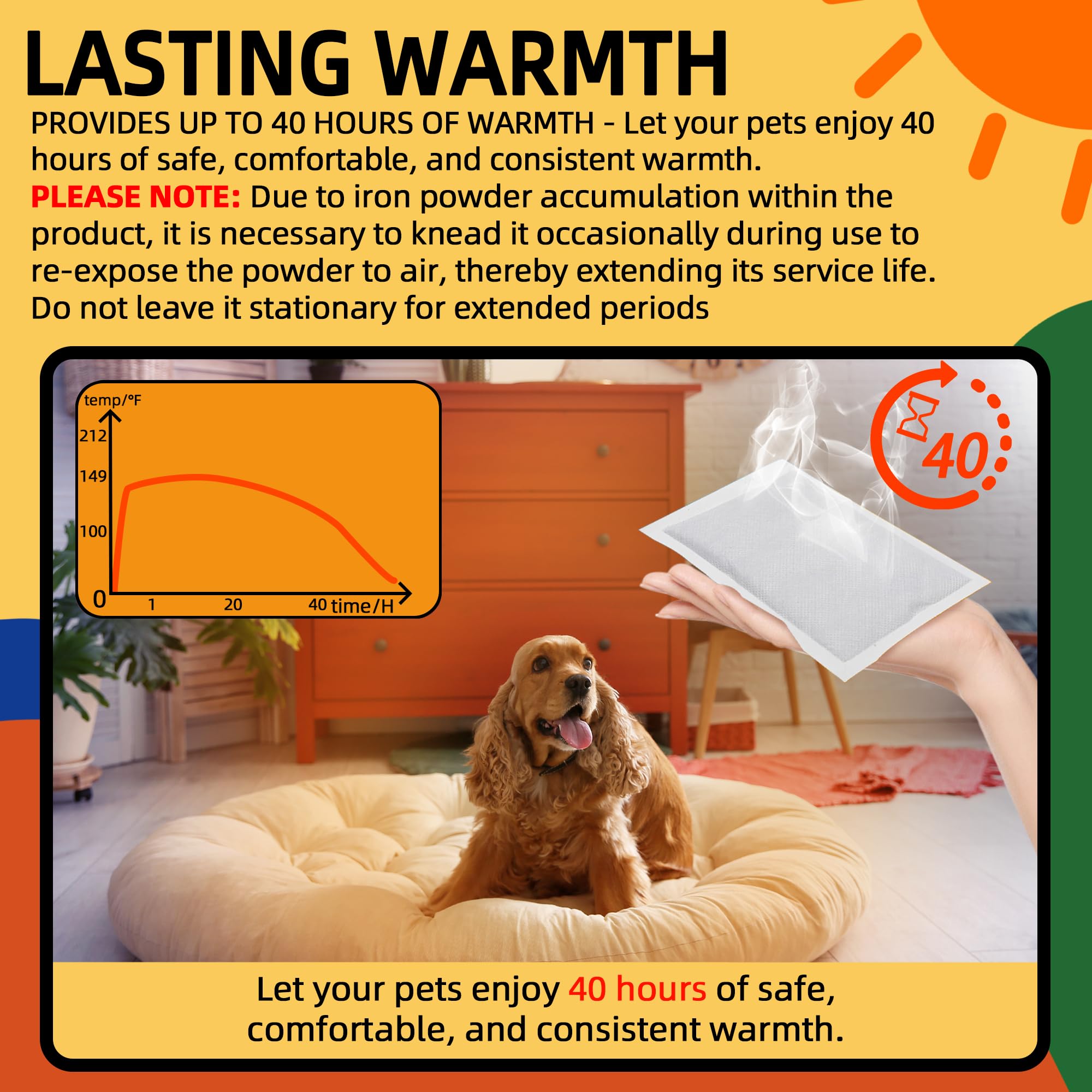 VIKOS heat pack activated by air exposure delivers easy warmth.