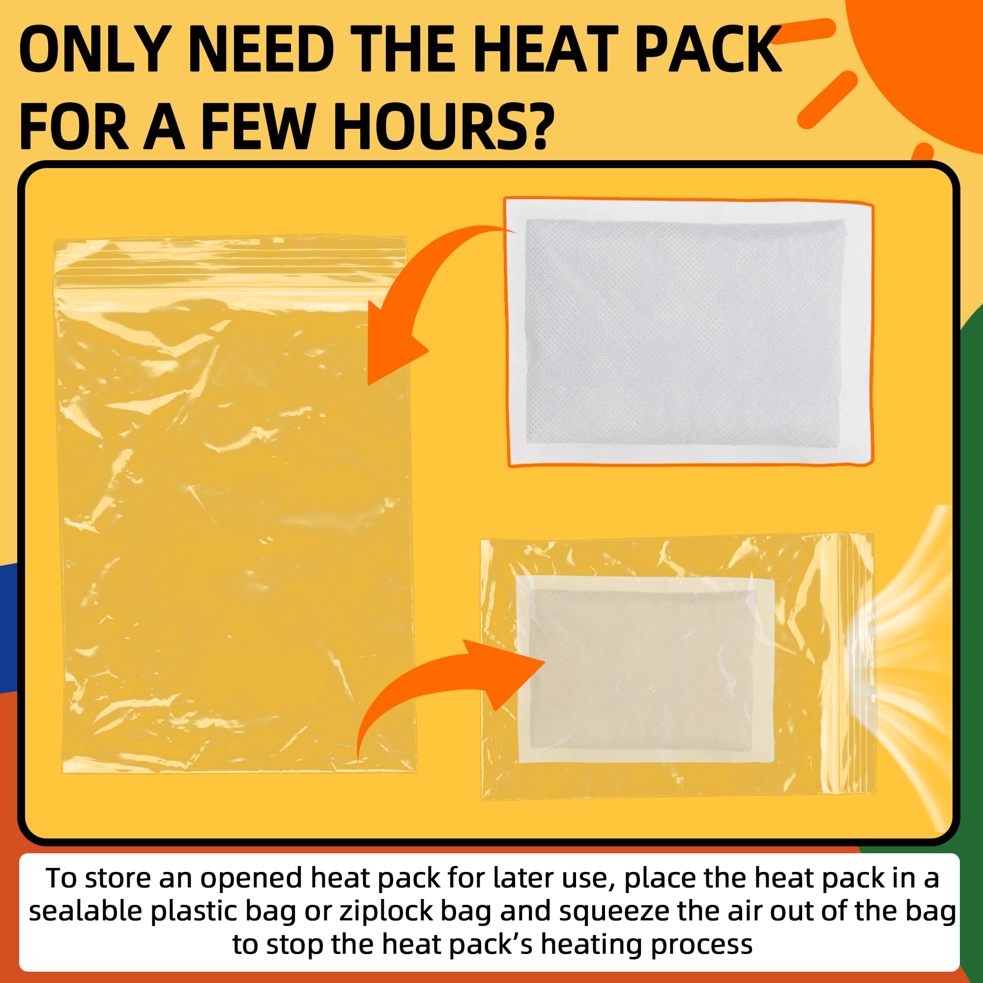 VIKOS heat pack kneading detail showing extended service life through air exposure.