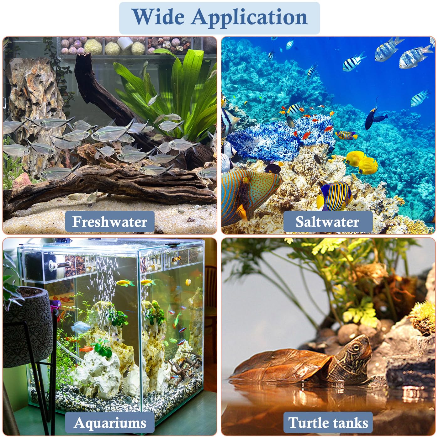 VILLNO aquarium filter media pack supports various tank setups