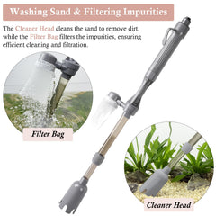 VILLNO battery powered water changer in use for effortless tank water changes
