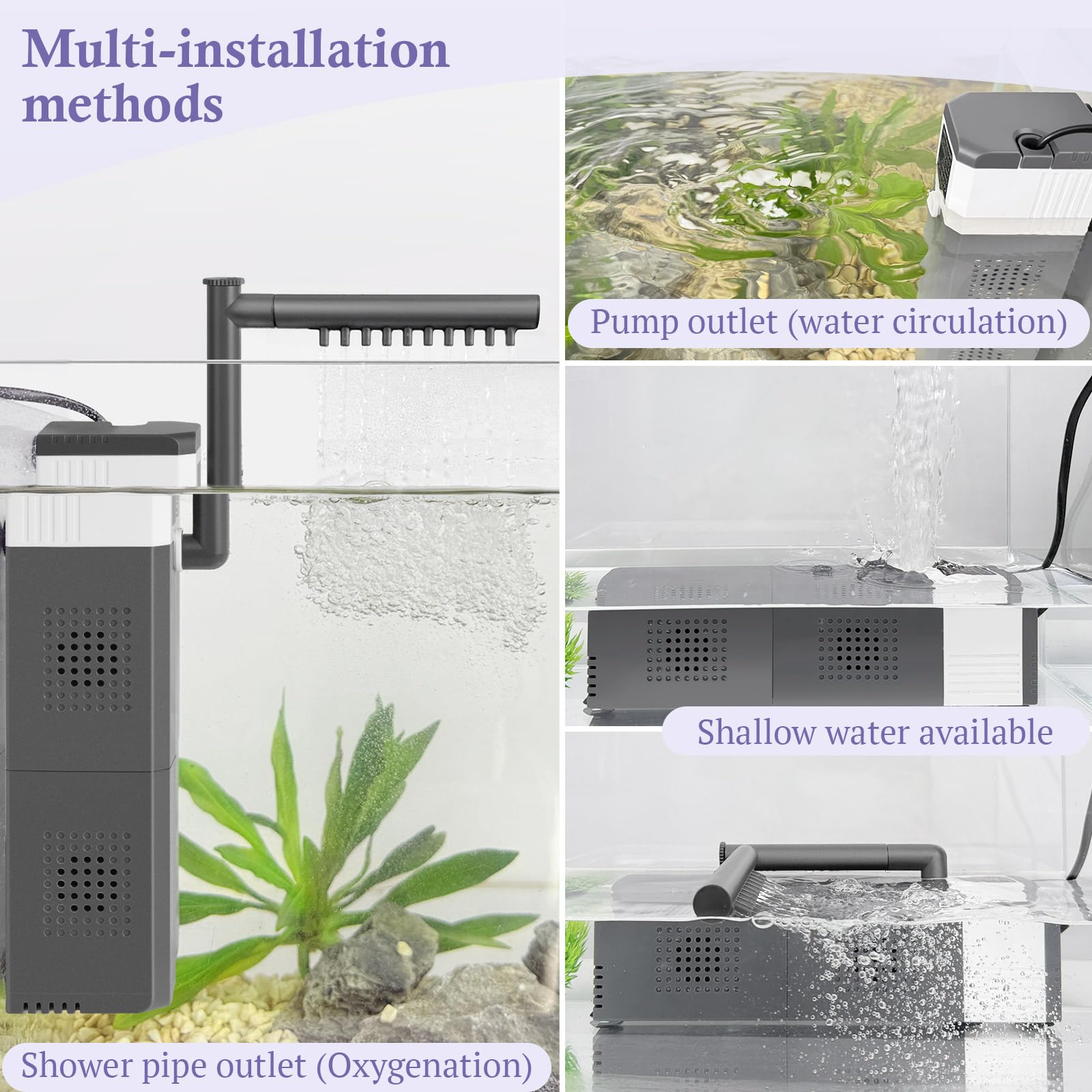 VILLNO easy-clean-submersible design enables quick maintenance and sponge swaps.