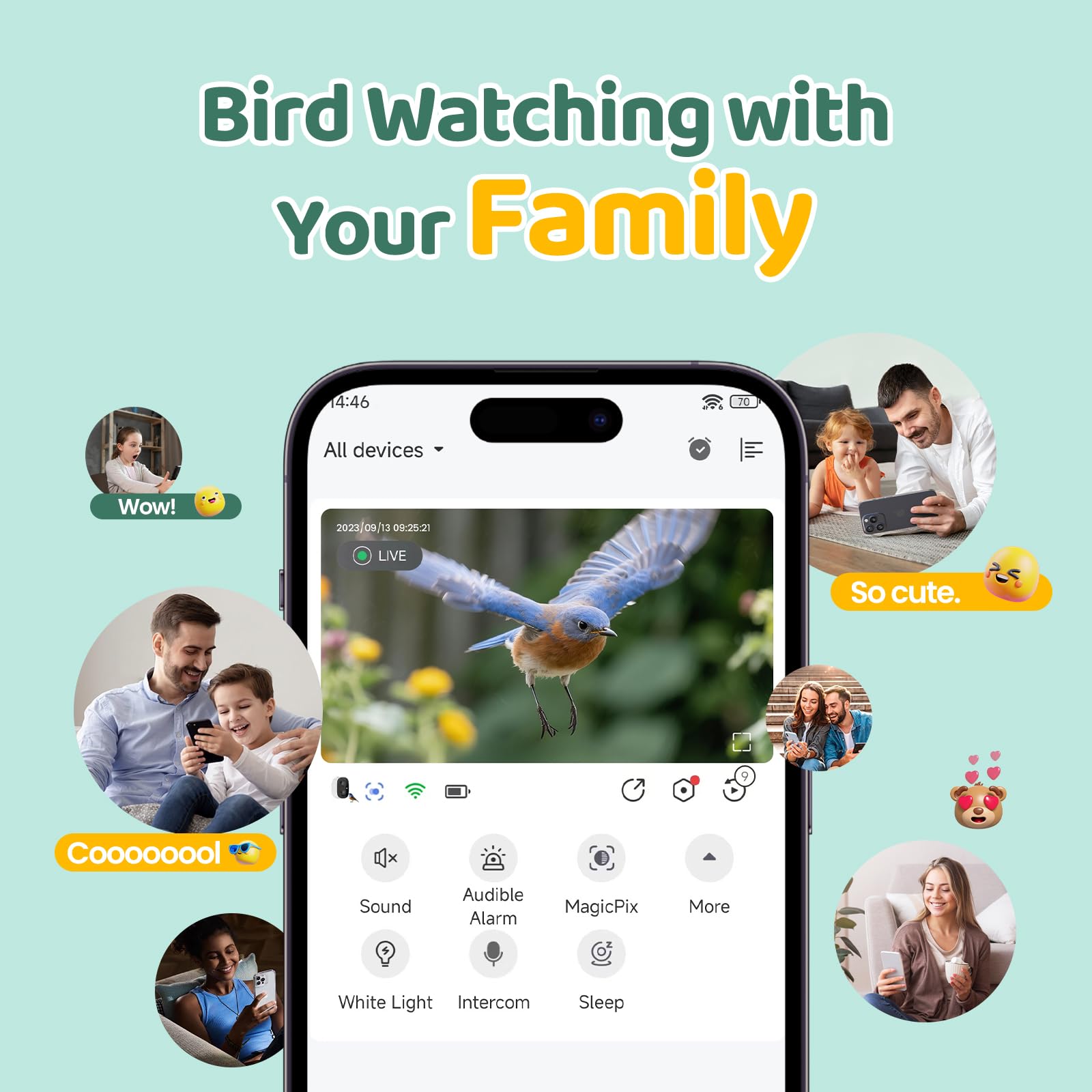 VIMKIM Bird Feeder with Camera night-vision captures nocturnal visitors clearly outdoors