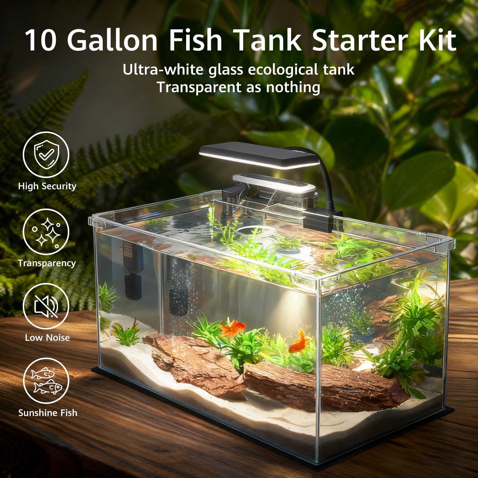 Vimvins 10gal interior filtration system with quiet, efficient circulation.