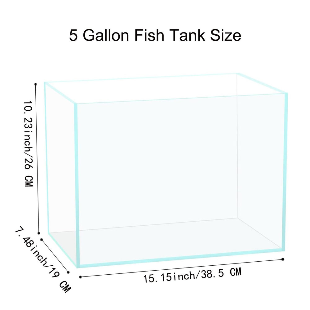 Vimvins 5 gallon tank dimensions 38.5 by 19 by 26 cm for planning