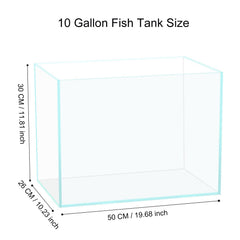 Vimvins easy-maintenance 50x26x30cm tank shows convenient cleaning height.