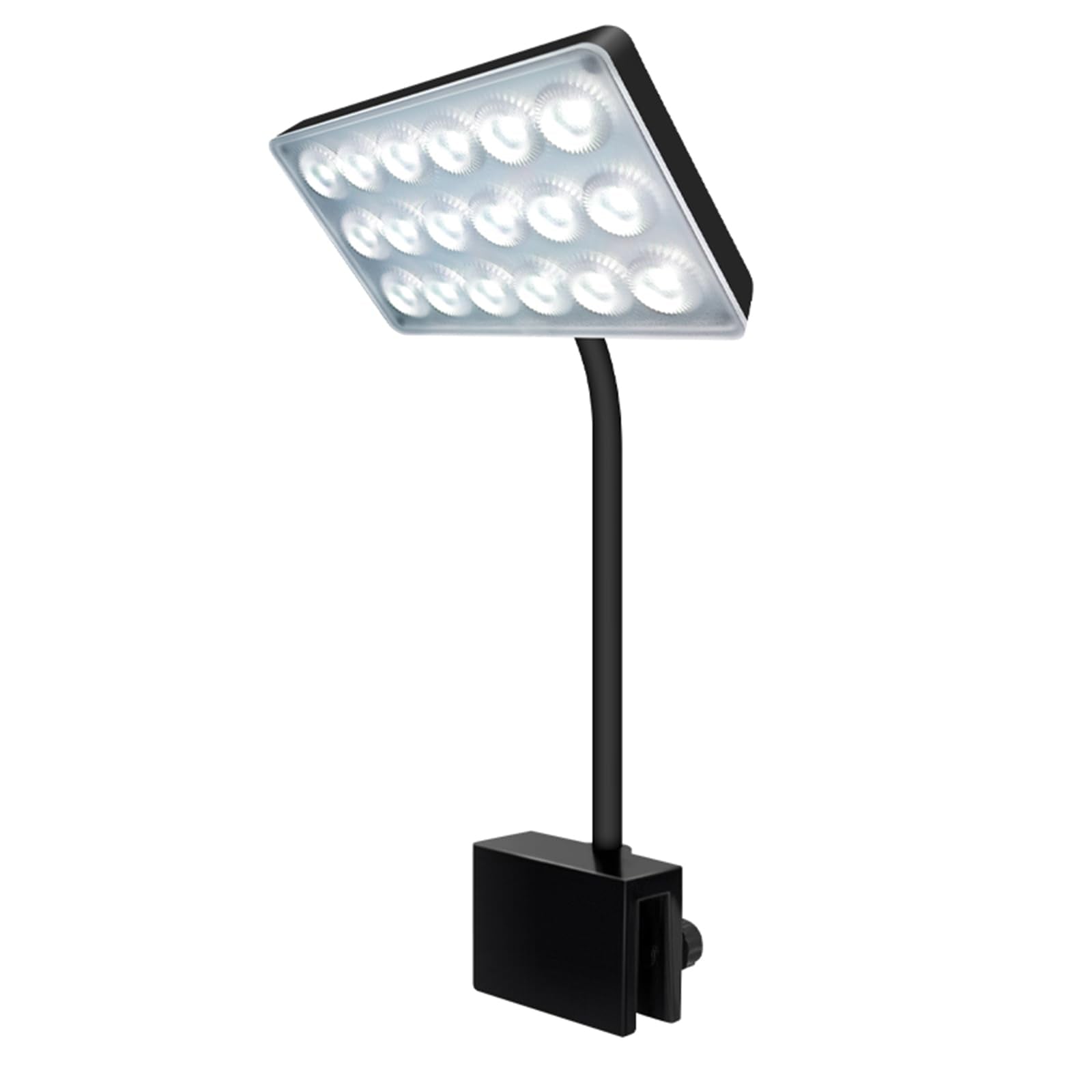 Vimvins full-spectrum light front view enhances tank colors and plant growth.