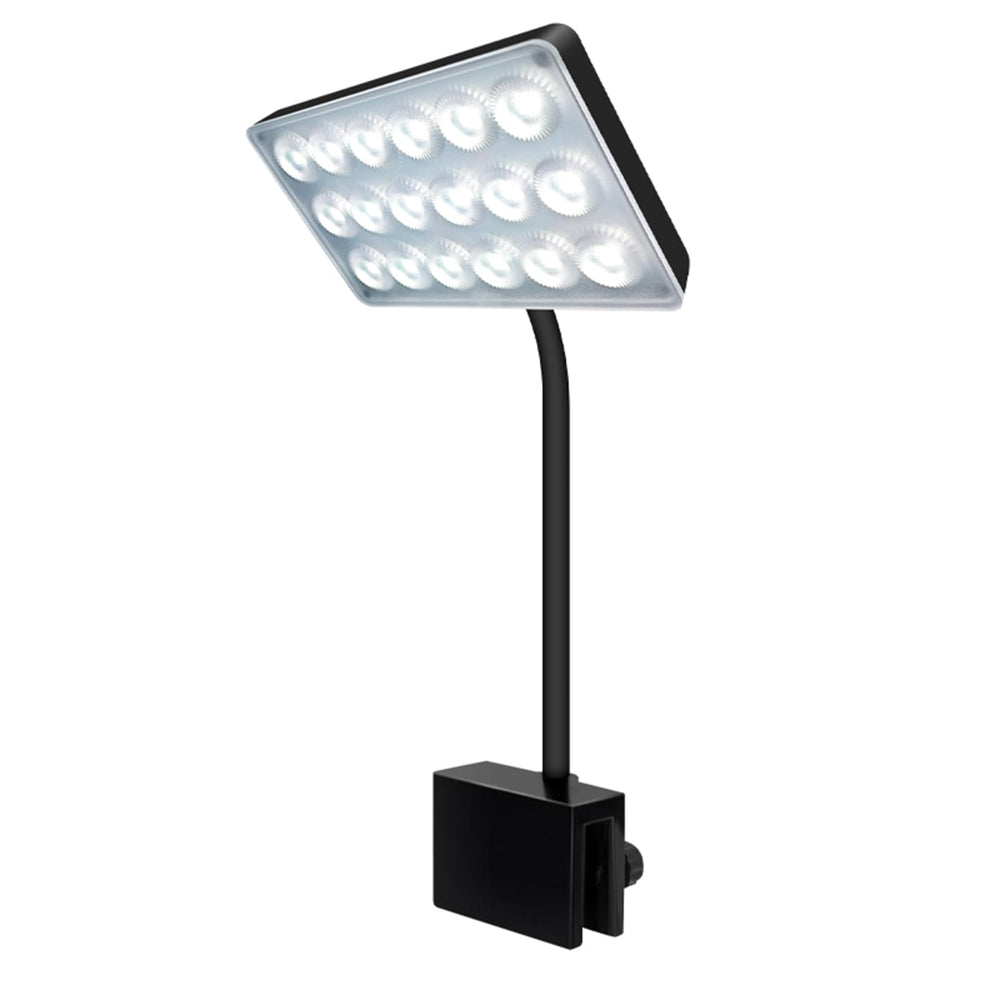 Vimvins full-spectrum light front view enhances tank colors and plant growth.