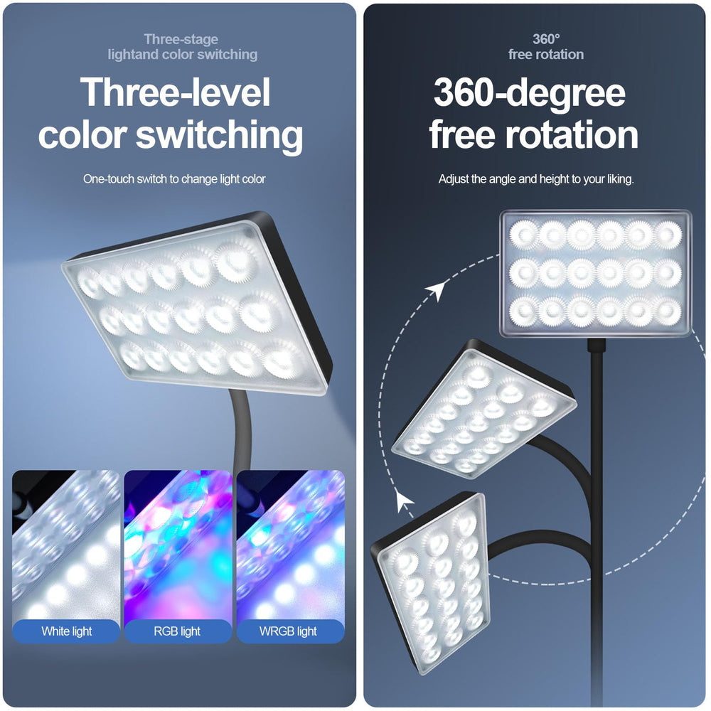Vimvins full-spectrum array supports plant photosynthesis and vibrant fish coloration.