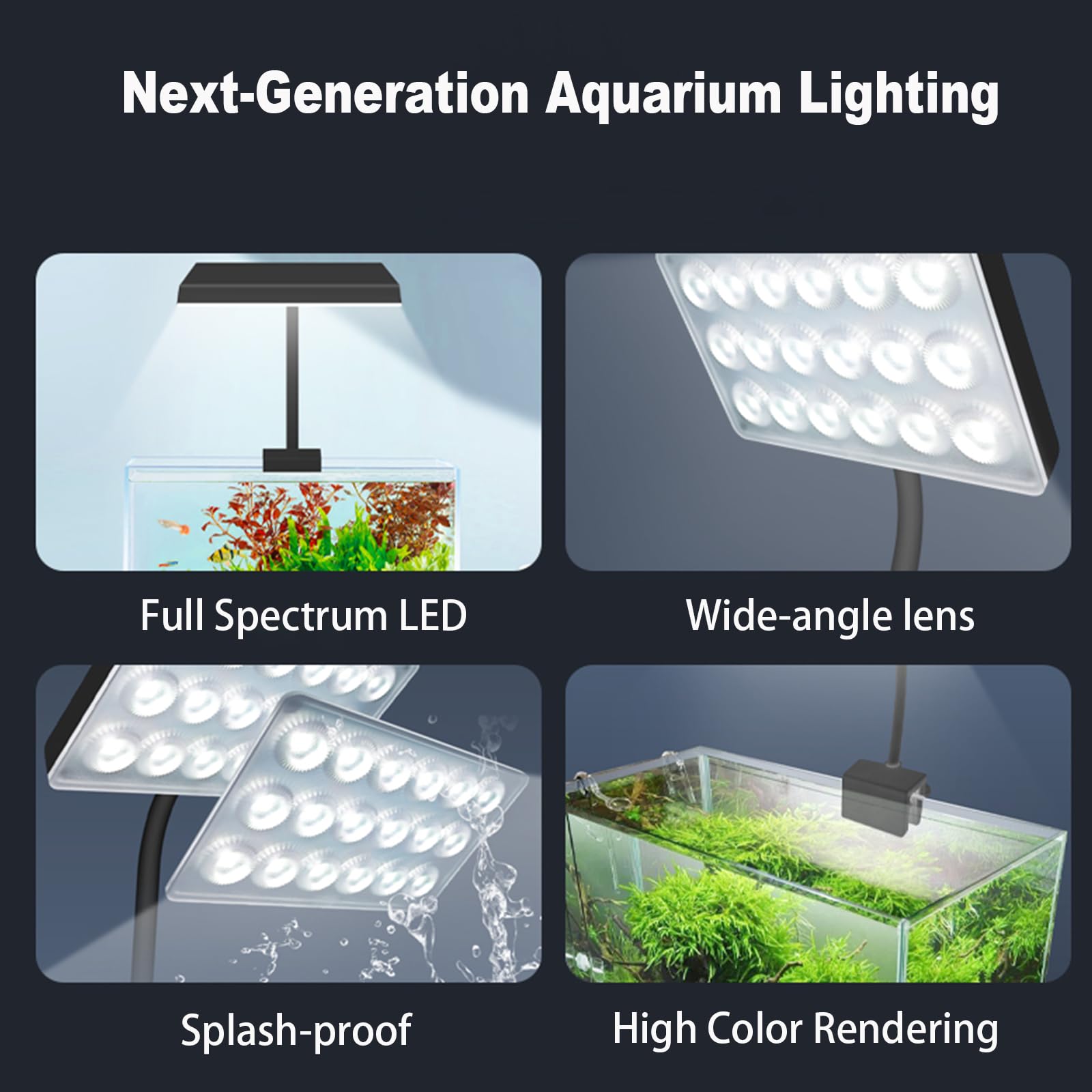 Vimvins professional lens cover ensures strong light transmission across the tank.
