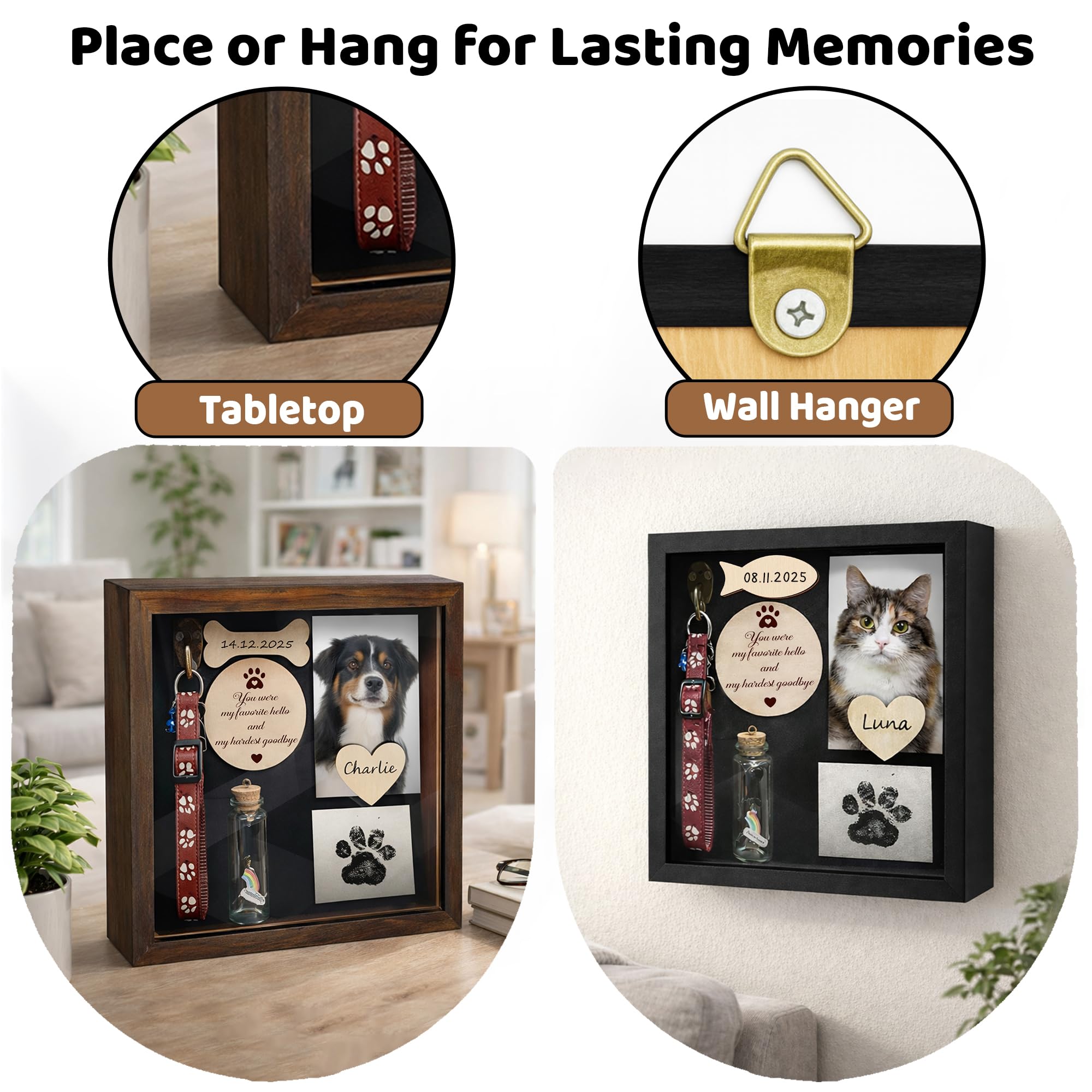 Vinatimes fur jar keeps fur securely as a tactile memory.