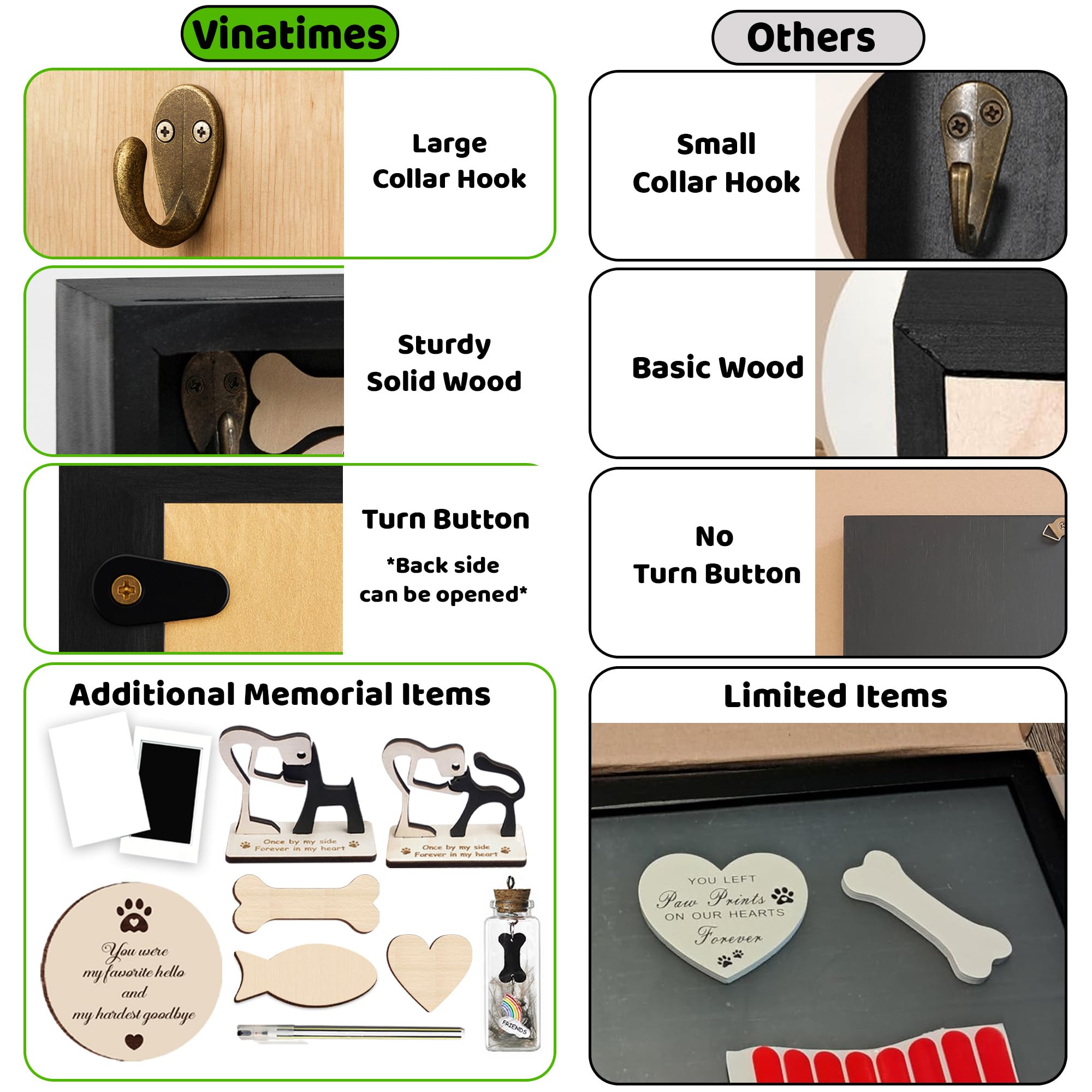 Vinatimes paw print kit pocket to preserve a pet's imprint.
