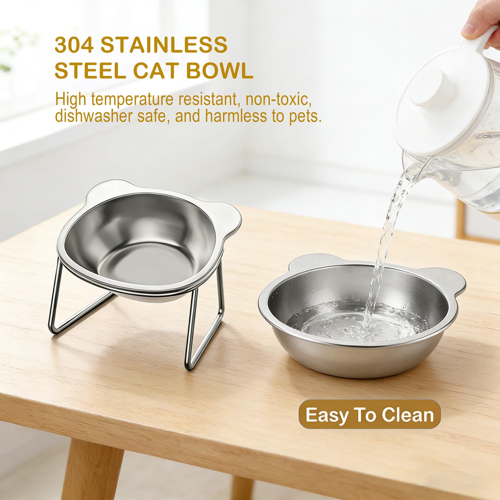Vinqki two-piece set ideal for dry, wet food or water