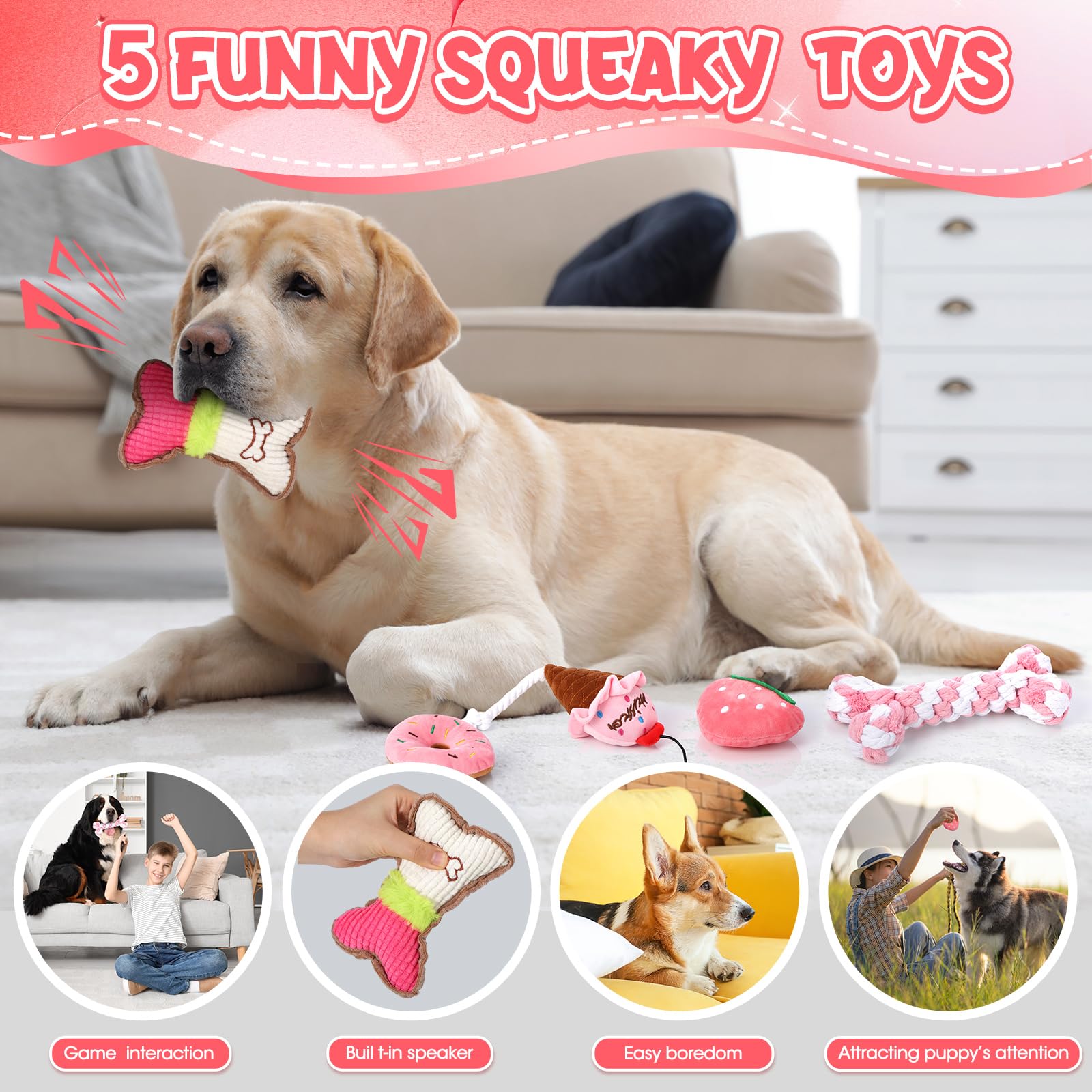 Vinsot plush toy collection pink soft cuddly companions for calm play.