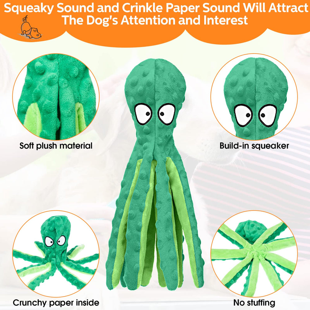Vinsot squeaker crinkle dog toy head and tail for engaging play.