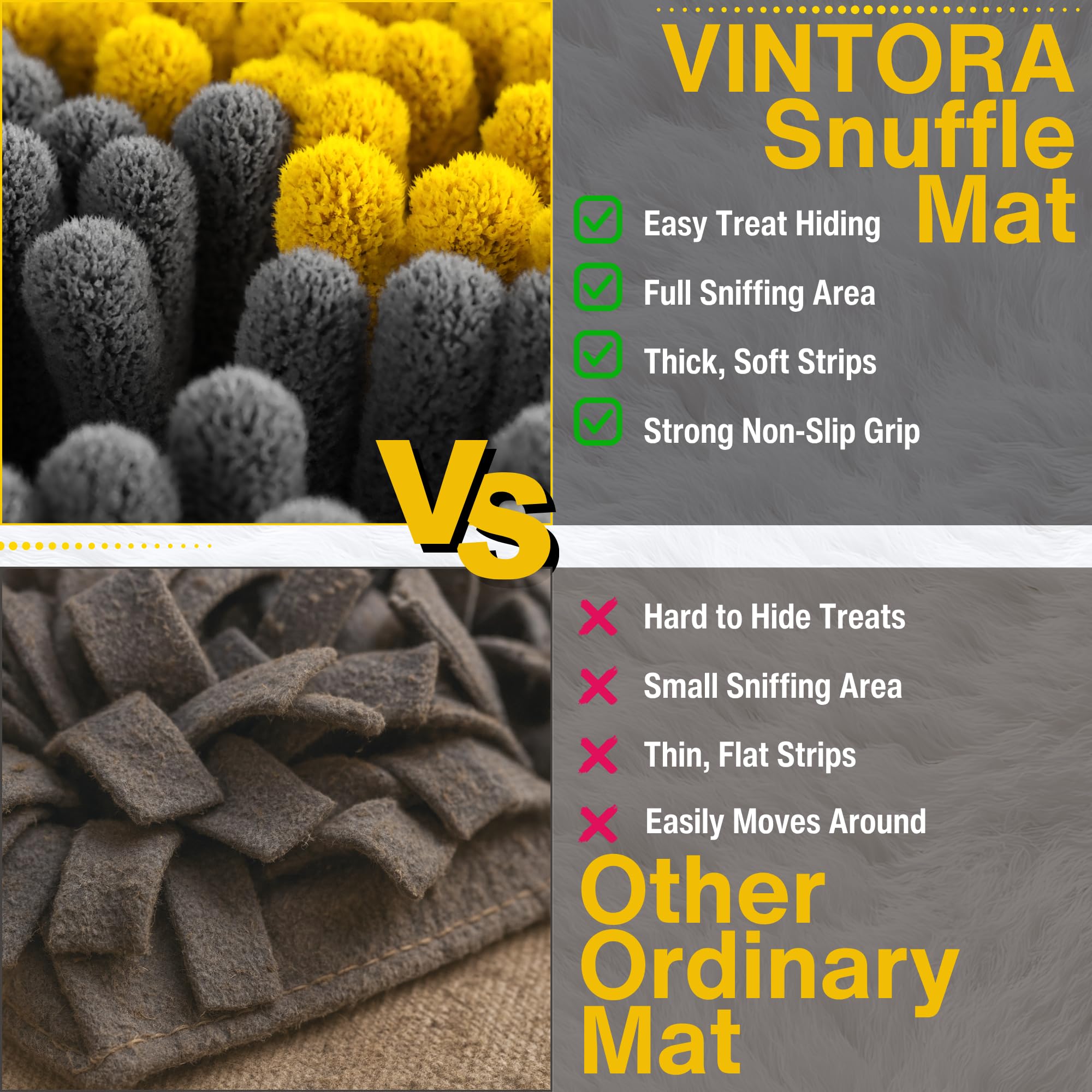VINTORA Snuffle Mat machine washable for easy cleaning after play