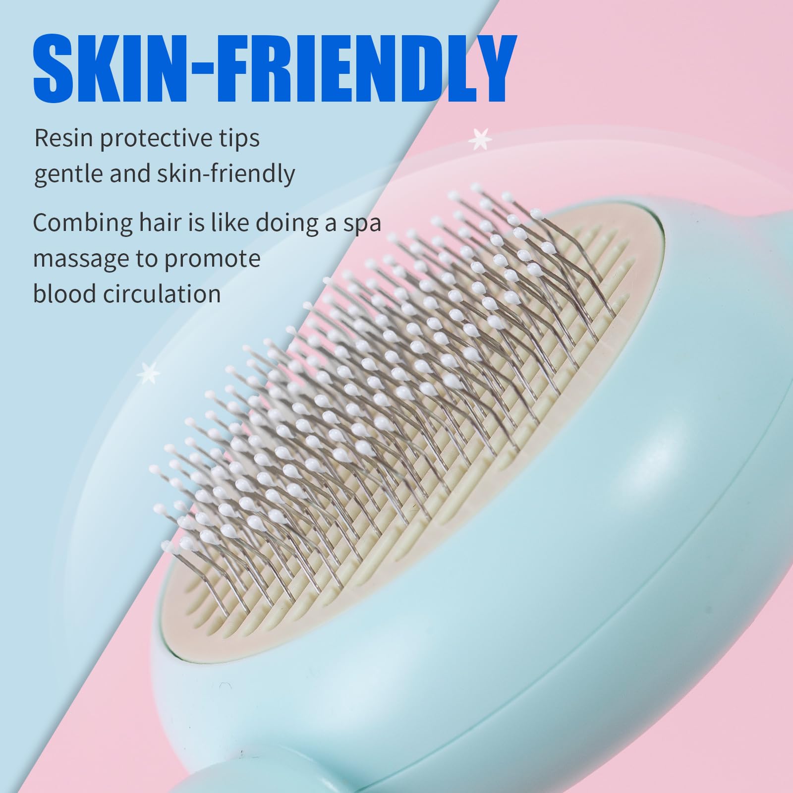 VIOJOJO pet brush with non-slip handle for steady grooming