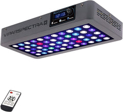 VIPARSPECTRA 165W LED light full spectrum over a coral tank enhances color