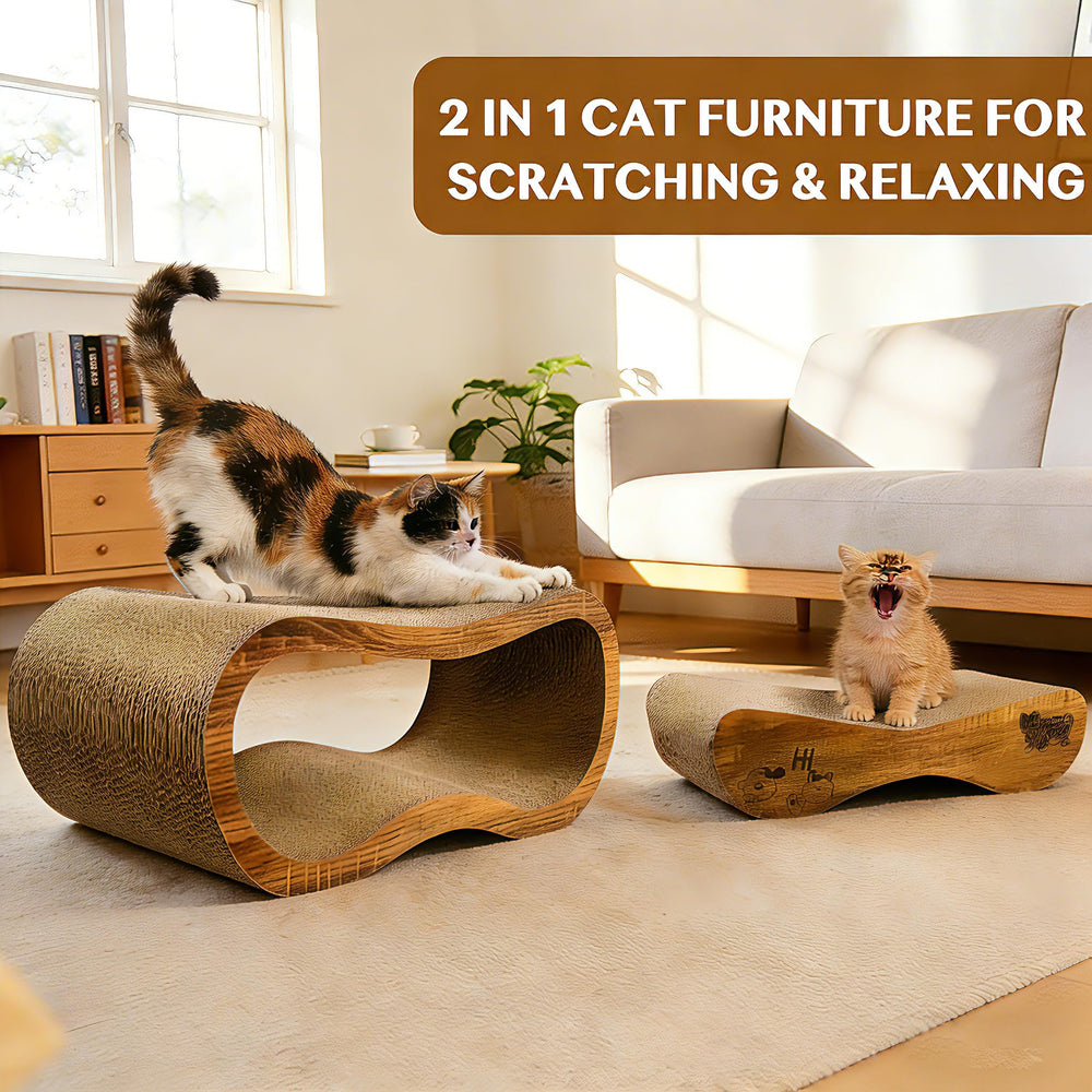Viraagyiyou scratching post design encourages stretch and play.