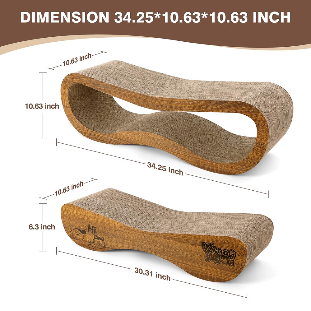 Viraagyiyou modern cat scratcher blends with home decor while providing comfort.
