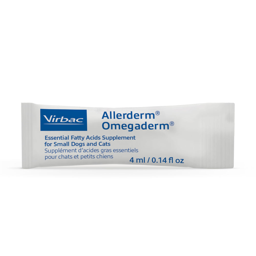 Virbac ALLERDERM OmegaDerm daily use for pet skin comfort.