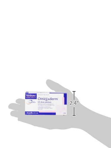 Virbac ALLERDERM OmegaDerm daily liquid poured over pet food.