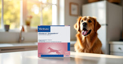Liquid being poured over dog food to ease supplementation.
