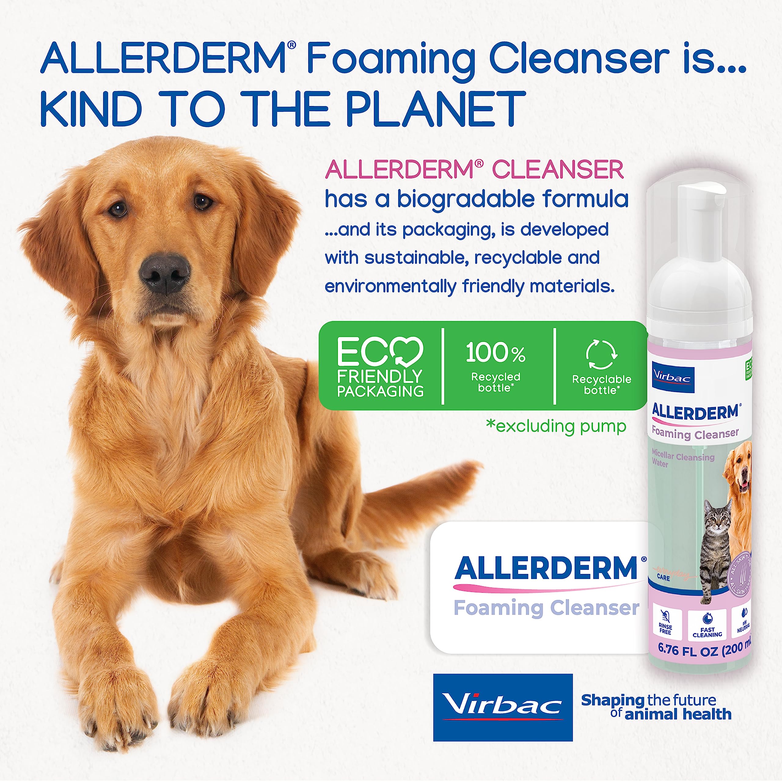 Virbac Allerderm gentle solution for sensitive skin in puppies and kittens