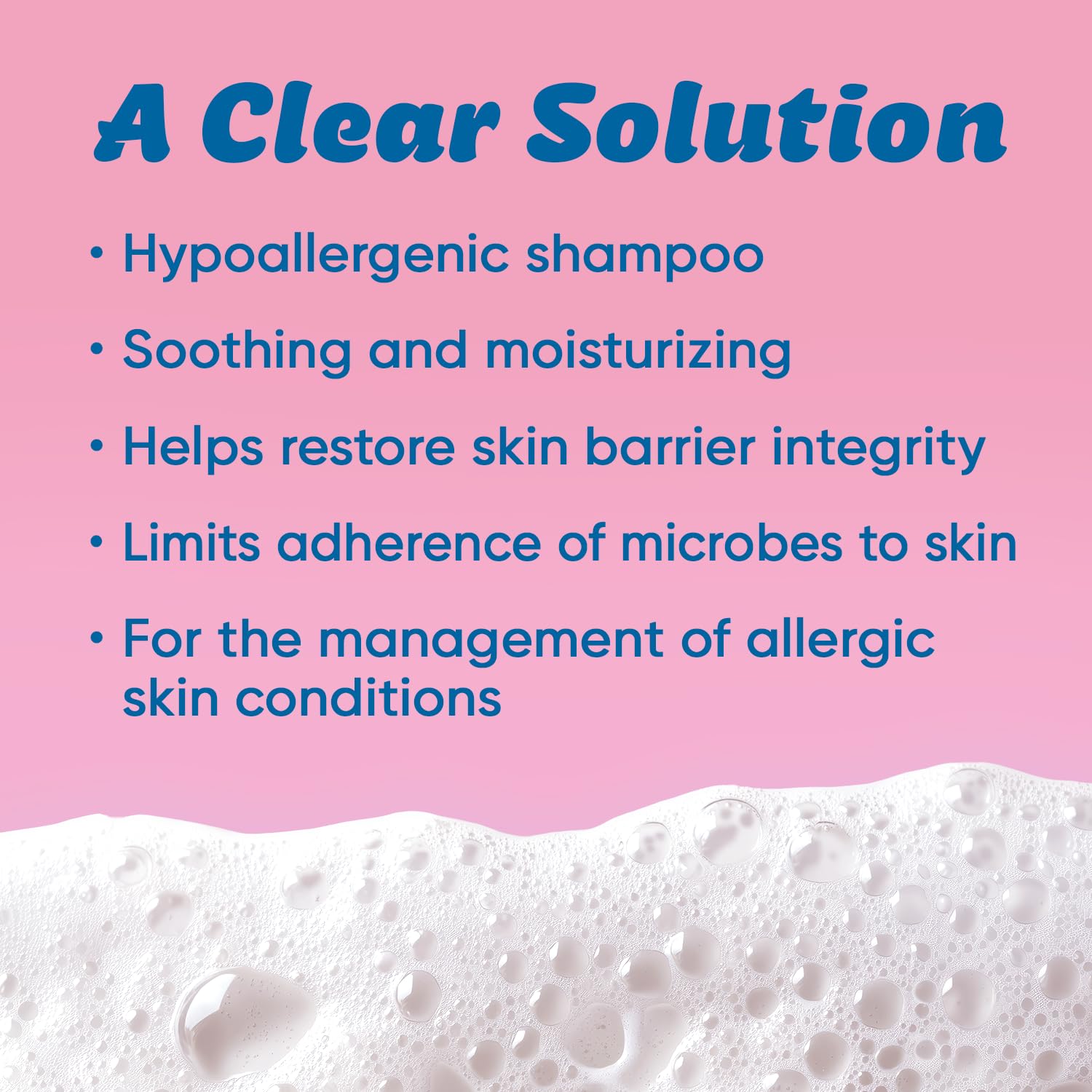 Virbac Allermyl shampoo for dogs promotes a comfortable, soothed coat after washing.