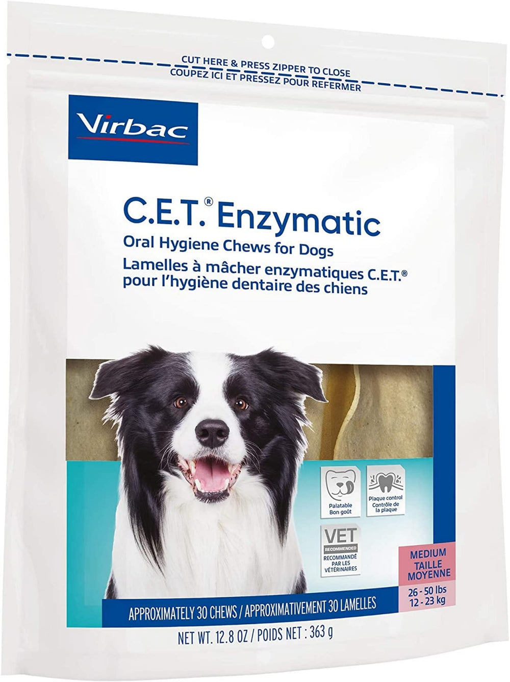 Virbac C.E.T. dental chews endorsed by veterinary professionals.