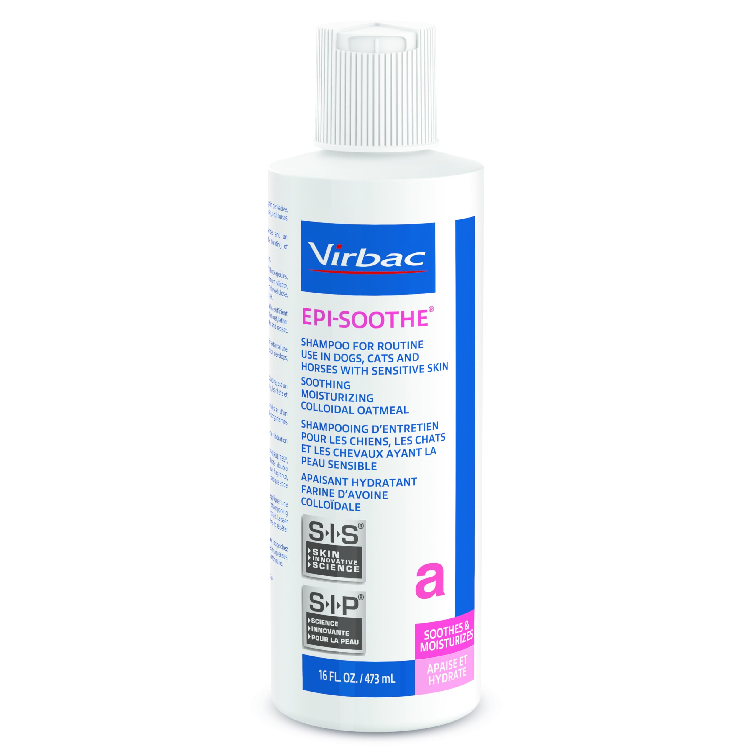 Virbac EPI-SOOTHE Shampoo uses glycotechnology to gradually release soothing actives.