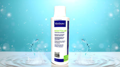 Virbac KERATOLUX shampoo lather on pet fur promotes cleanliness and fresh scent.
