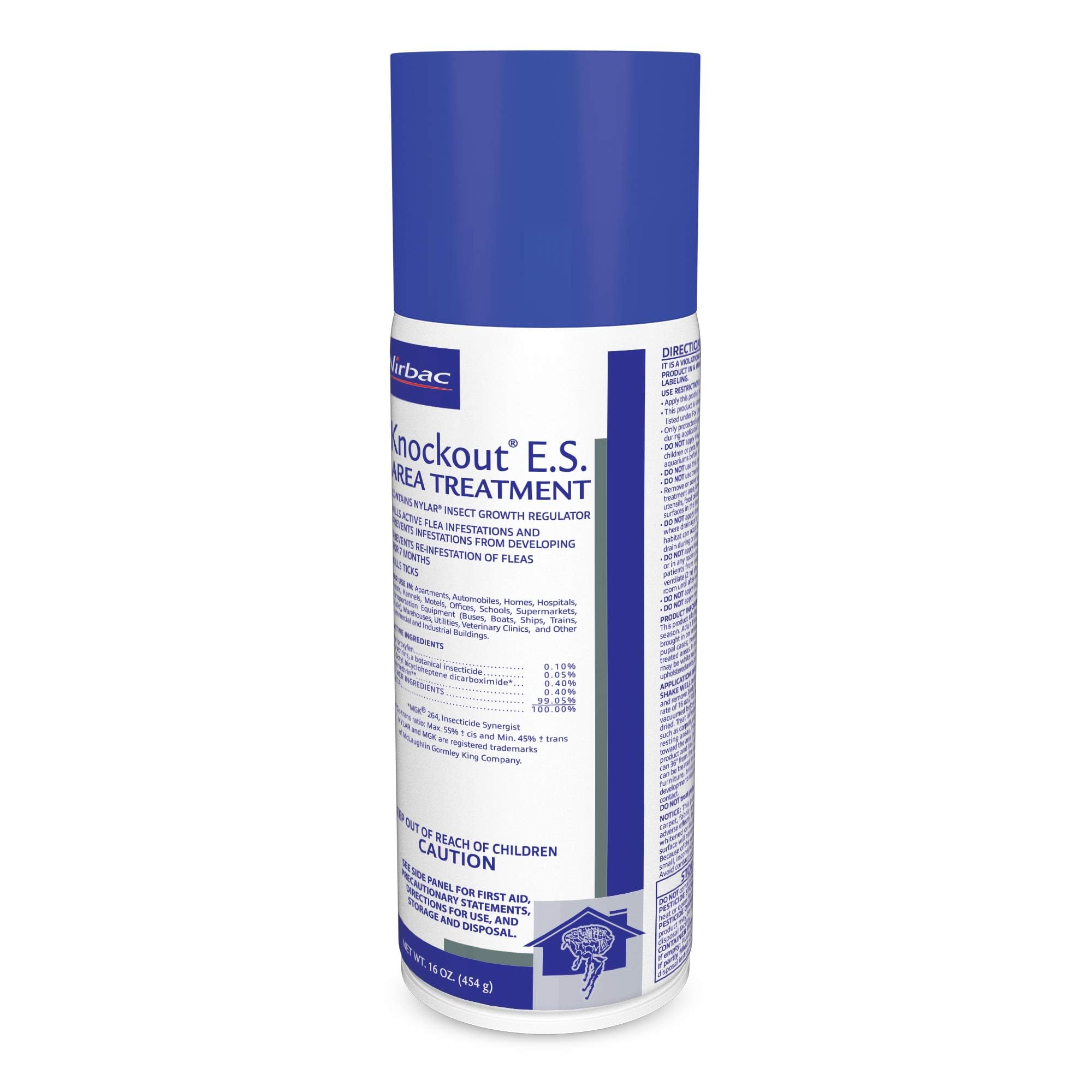 Virbac Knockout kills adult fleas and ticks for home flea control