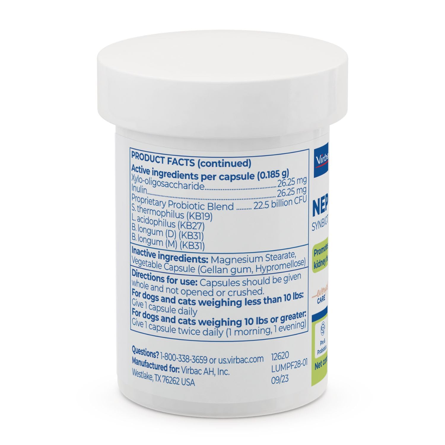 Made in USA badge on Virbac NEPHRODYL packaging.